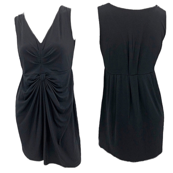 BCBGeneration Dresses & Skirts - New BCBGMAXAZRIA Women’s M Black Party Draped Sheath Sleeveless Dress RN# 86297